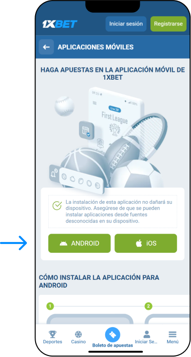 Cómo descargar la app en Android/iOS - 1xbet Codigo Peru
